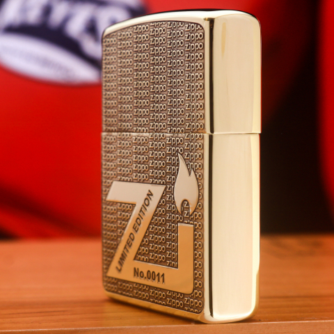 Zippo Chính Hãng Đồng Khối Khắc Logo Zippo ZI