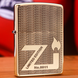 Zippo Chính Hãng Đồng Khối Khắc Logo Zippo ZI - Mã SP: ZPC3250 
