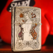 Zippo chính hãng đồng mạ chrome phổ màu khắc cô gái sexy quyến rũ