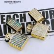 Zippo Chính Hãng Đồng Nguyên Khối Khắc Bát Nhã Tâm Kinh Khảm Trai Xanh