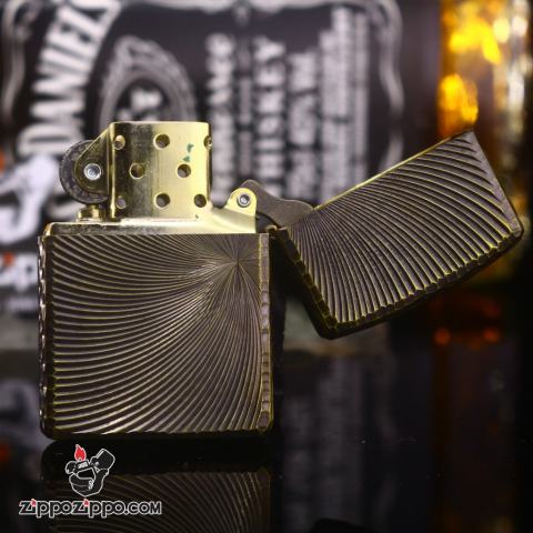 Zippo chính hãng khắc không gian 3 chiều Mạ Vàng bản Amor Ver 3