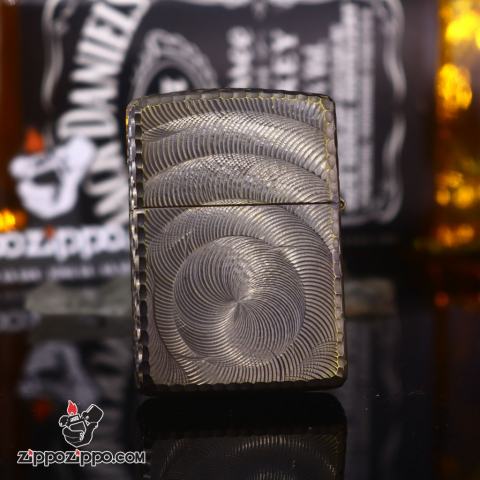 Zippo chính hãng khắc không gian 3 chiều Mạ Vàng bản Amor Ver 6