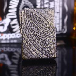 Zippo chính hãng khắc không gian 3 chiều Mạ Vàng bản Amor Ver 7 - Mã SP: ZPC2542