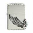 Zippo Chính Hãng Màu Bạc Có Cánh Thiên Thần Gắn Ngọc Xanh Bên