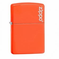 Bật Lửa Zippo Sơn Màu Cam Neon - Logo Zippo SKU 28888ZL – Zippo Plain with Logo Neon Orange Matte - Mã SP: ZPC1249