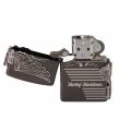 Zippo Chính Hãng Màu Đen Khối Hình Động Cơ Harley Davidson Bên Sườn