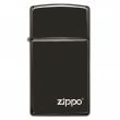 Bật Lửa Zippo Bản Nhỏ Sơn Màu Đen Đậm - Logo Zippo SKU 28123ZL – Zippo Slim Ebony With Zippo Logo