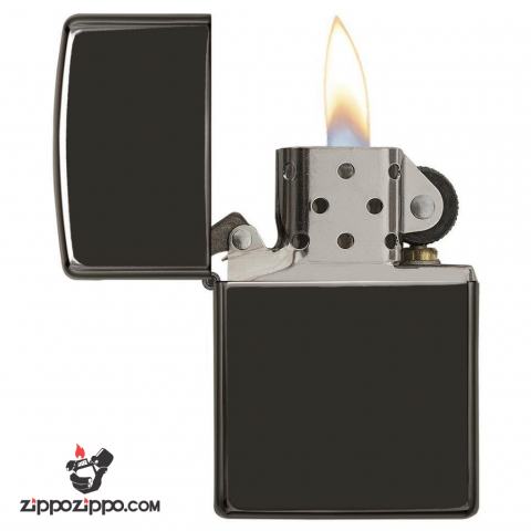 Bật Lửa Zippo Phủ Bóng Màu Đen Mun - SKU 24756 – Zippo Ebony