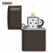 Bật Lửa Zippo Sơn Màu Nâu Hạt Dẻ - Logo Zippo SKU 49180ZL – Zippo Brown Zippo Logo