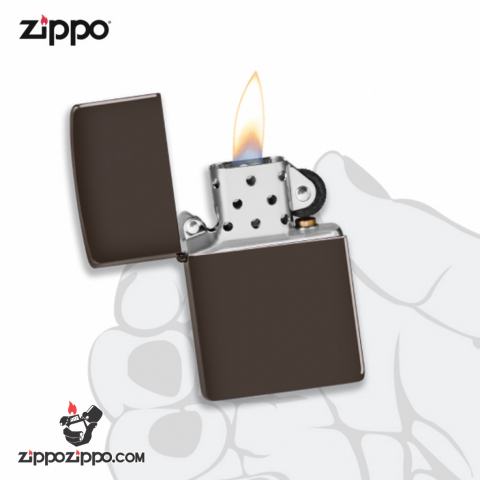 Bật Lửa Zippo Sơn Màu Nâu Hạt Dẻ - SKU 49180 – Zippo Brown