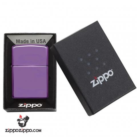 Bật Lửa Zippo Phủ Bóng Màu Tím - SKU 24747 – Zippo High Polish Purple