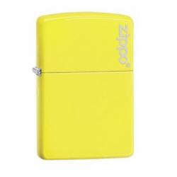 Bật Lửa Zippo Sơn Màu Vàng Chanh Neon - Logo Zippo SKU 28887ZL – Zippo Plain with Logo Neon Yellow Matte - Mã SP: ZPC1254
