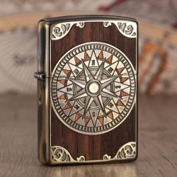 Zippo chính hãng ốp gỗ hoa văn - Mã SP: ZPC1930