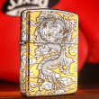 Zippo Chính Hãng Phiên Bản Đồng Mạ Chrome Armor Khắc Rồng Bay Trên Mây