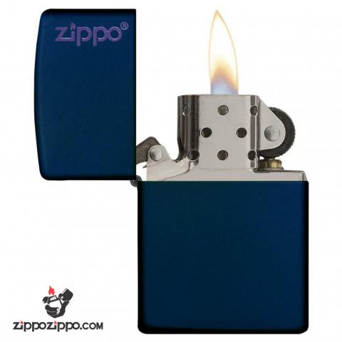 Bật Lửa Zippo Sơn Màu Xanh Hải Quân - Logo Zippo SKU 239ZL – Zippo Navy Matte With Logo