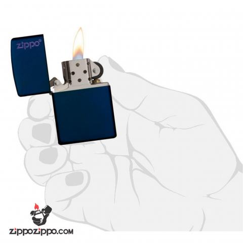 Bật Lửa Zippo Sơn Màu Xanh Hải Quân - Logo Zippo SKU 239ZL – Zippo Navy Matte With Logo