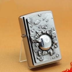 Zippo Chính Hãng Vỏ Đúc hình Quả Bi a số 8 - Mã SP: ZPC1073