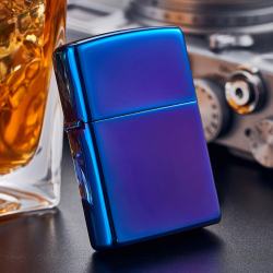 Bật Lửa Zippo Sơn Màu Xanh Ánh Tím - SKU 29899 – Zippo Regular High Polished Indigo - Mã SP: ZPC2893