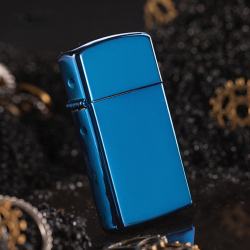 Bật Lửa Zippo Bản Nhỏ Sơn Màu Xanh Sapphire - Logo Zippo SKU 20494 – Zippo Slim Sapphire - Mã SP: ZPC1332