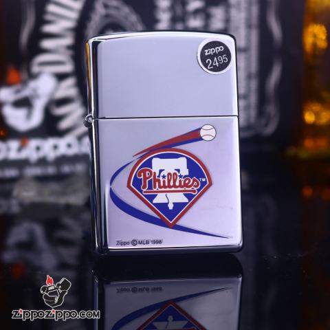 Zippo Cổ bạc bóng biểu tượng Phillies 1999