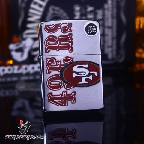 Zippo Cổ bạc xước in 49ERS sản xuất năm 2000