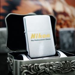 Zippo Cổ bạc xước in chữ Nikon năm 1978 - Mã SP: ZPC3022-6