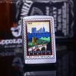 Zippo Cổ bạc xước in tem thành phố Skyline sản xuất 2000