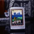 Zippo Cổ bạc xước in tem thành phố Skyline sản xuất 2000