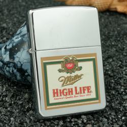 zippo cổ hãng bia miller - bạc bóng miller high life 1996 - Mã SP: ZPC2034-5