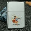 zippo cổ hãng bia miller - bản bạc bóng hình cô tiên 1996