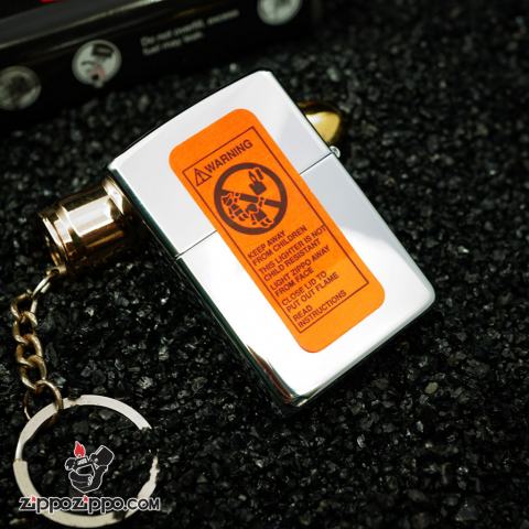 ZIPPO CỔ MẠ CHROME IN CẶP XÚC XẮC SẢN XUẤT NĂM 1996