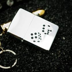 ZIPPO CỔ MẠ CHROME IN CẶP XÚC XẮC SẢN XUẤT NĂM 1996 - Mã SP: ZPC2498