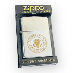 ZIPPO CỔ SẢN XUẤT NĂM 1990 CHỦ ĐỀ CON DẤU TỔNG THỐNG MỸ LIKE NEW ( đã qua sử dụng) - Mã SP: ZPC4257-10
