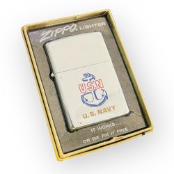 ZIPPO CỔ SẢN XUẤT NĂM 1992 CHỦ ĐỀ HẢI QUÂN TRƠN BÓNG LIKE NEW ( đã qua sử dụng) - Mã SP: ZPC4257-8