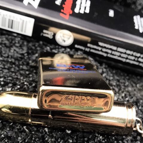 ZIPPO Cổ Slim Đồng Nguyên Khối Mạ Vàng Năm 1981