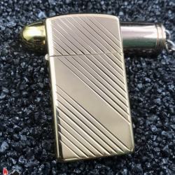 ZIPPO Cổ Slim Đồng Nguyên Khối Mạ Vàng Năm 1981 - Mã SP: ZPC2530