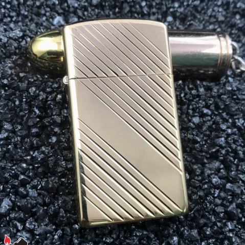 ZIPPO Cổ Slim Đồng Nguyên Khối Mạ Vàng Năm 1981