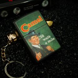 Zippo Cổ Sơn Đen In Logo Camel Sản Xuất Năm 2000 - Mã SP: ZPC2428-9