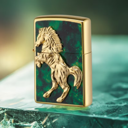 Bật lửa zippo Ngựa Mạ Vàng  2026 - Zippo CZA-3-28 – Zippo Year of the Horse 2026 Gold Plating Asia Limited Edition - Mã SP: ZPC04122