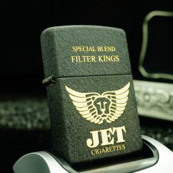 Zippo Đen Sần khắc hình bao JET - Mã SP: ZPC3011