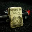 zippo đồng nguyên chất khắc sâu bộ công an kính tặng bản mới