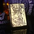 Zippo Đồng Nguyên Khối Khắc Hình Cô Gái Và Quỷ Dữ Amor