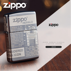 Zippo khắc Laser hình ảnh hình những bài báo nổi tiếng viết về lịch sử Zippo