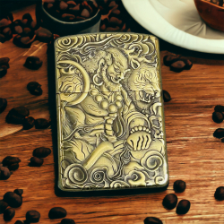 Zippo La hán Phật Giáo  Hàng Long Phục Hổ công nghệ 3d siêu sắc nét - Mã SP: ZPC4188