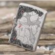 Zippo mạ bạc cổ khắc thánh xuất hàn