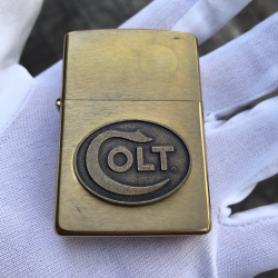 Zippo màu vàng dập nổi logo COLT sản xuất năm 1999 (cái) - Mã SP: ZPC3222 