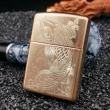 Zippo vàng khắc cá chép bản armor